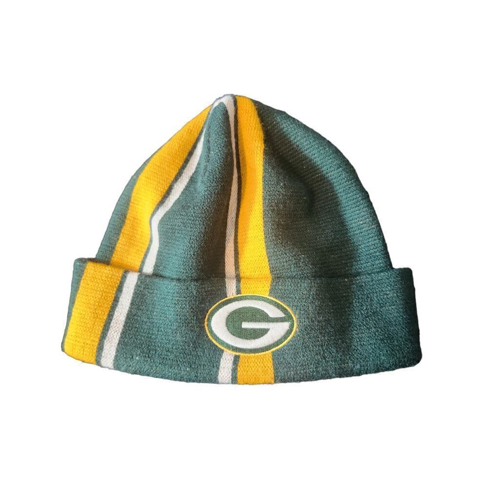 NFL Green Bay Packers vintage beanie stocking hat green and yellow